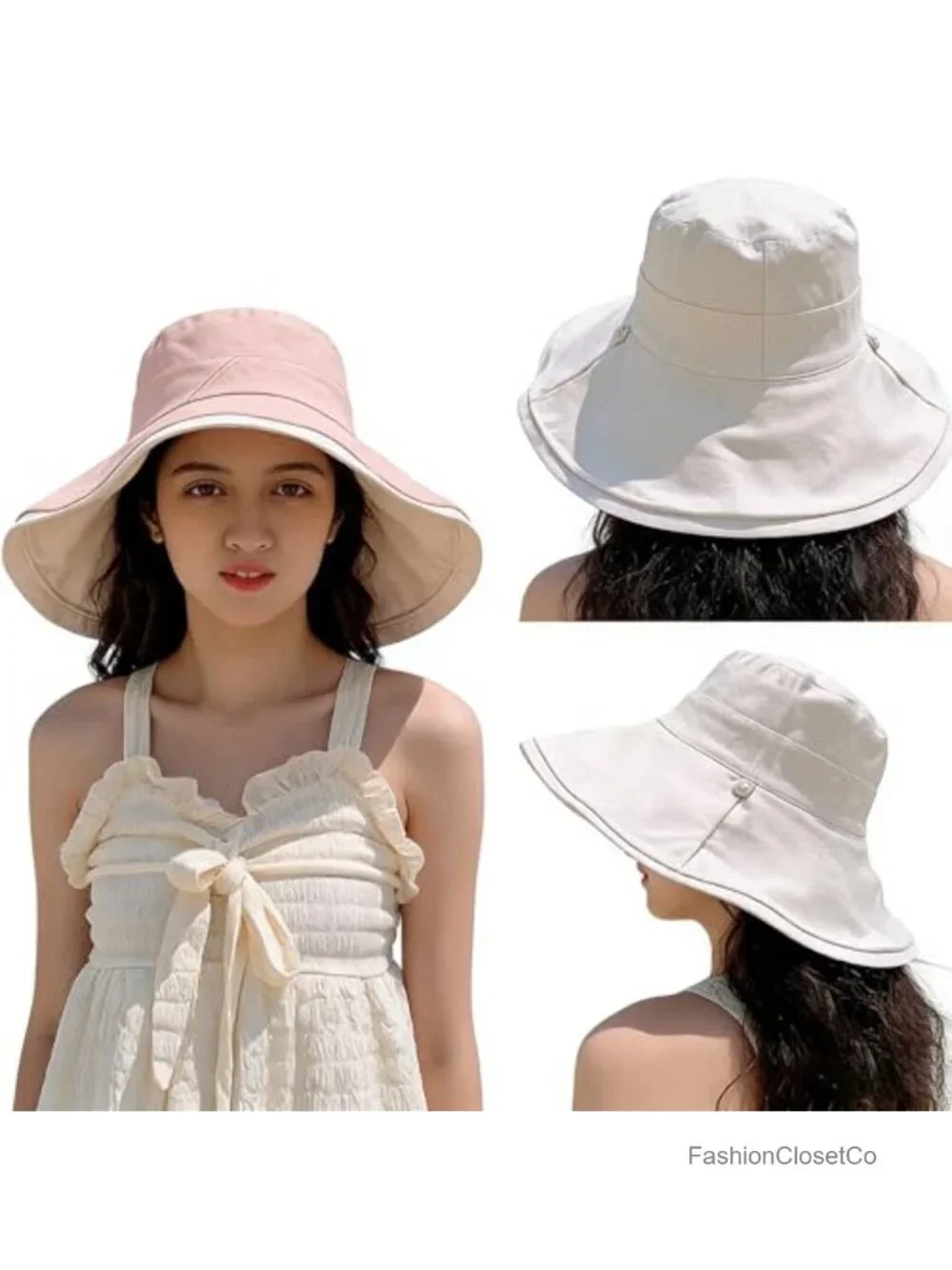 Reversible Bucket Sun Hat with Chin Strap Packable Lightweight UV Protection